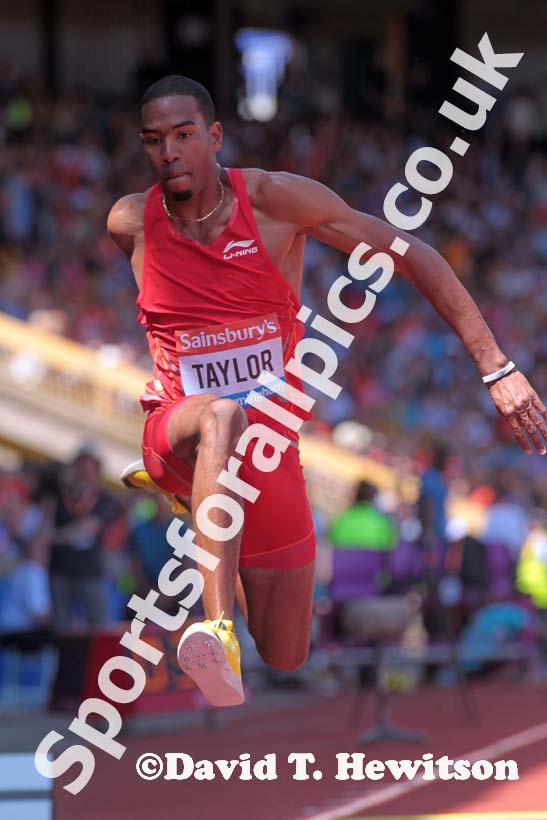 Christian Taylor (USA), triple jump at the IAAF Diamond League, Birmingham.